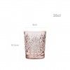 Copo sem P� Hobstar Rosa 35cl 9X10.5cm Pack 6