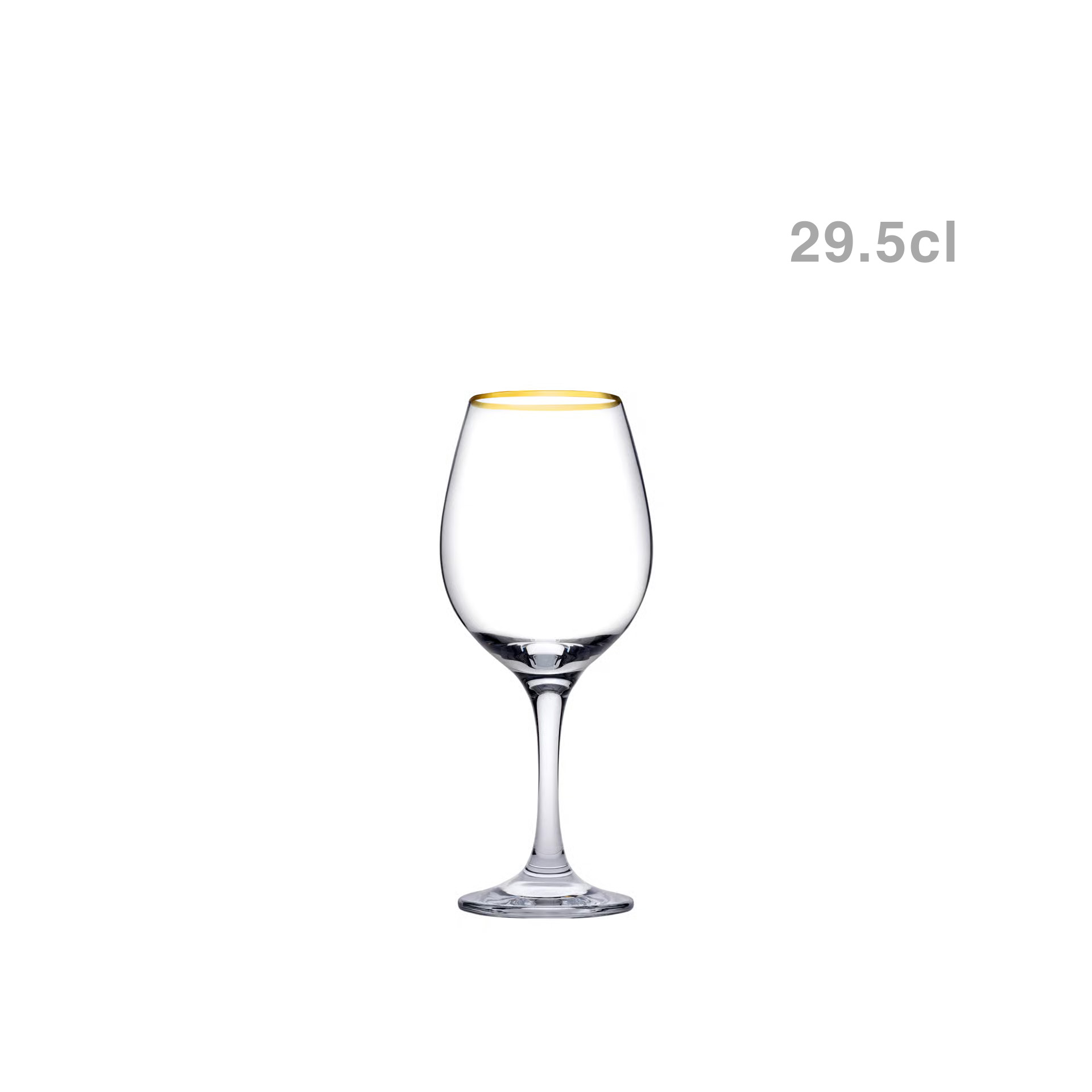 Copo com Pé Amber Golden Touch 29.5cl Pack 6