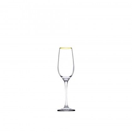 Copo Flute Amber Golden Touch 20cl Pack 6