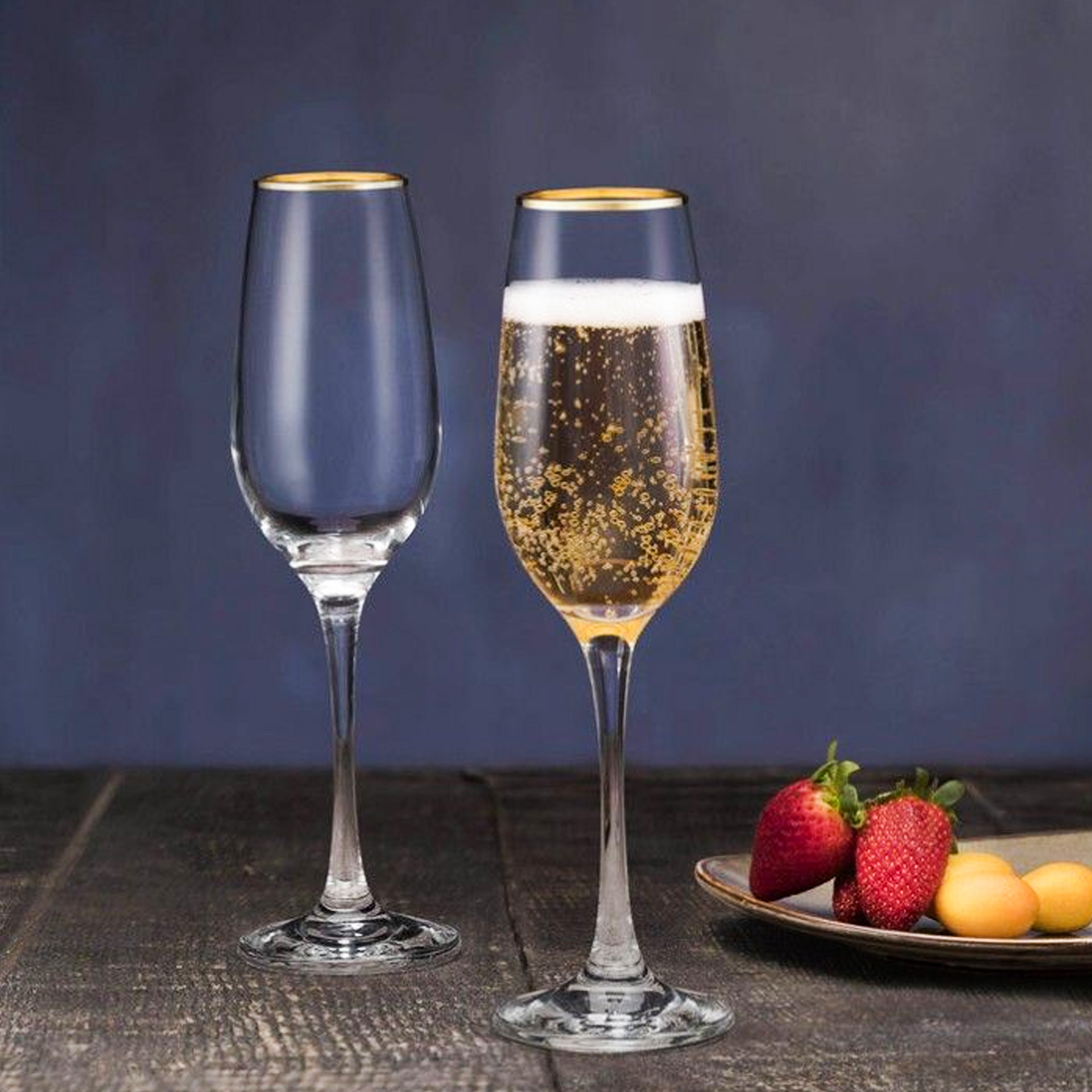 Copo Flute Amber Golden Touch 20cl Pack 6