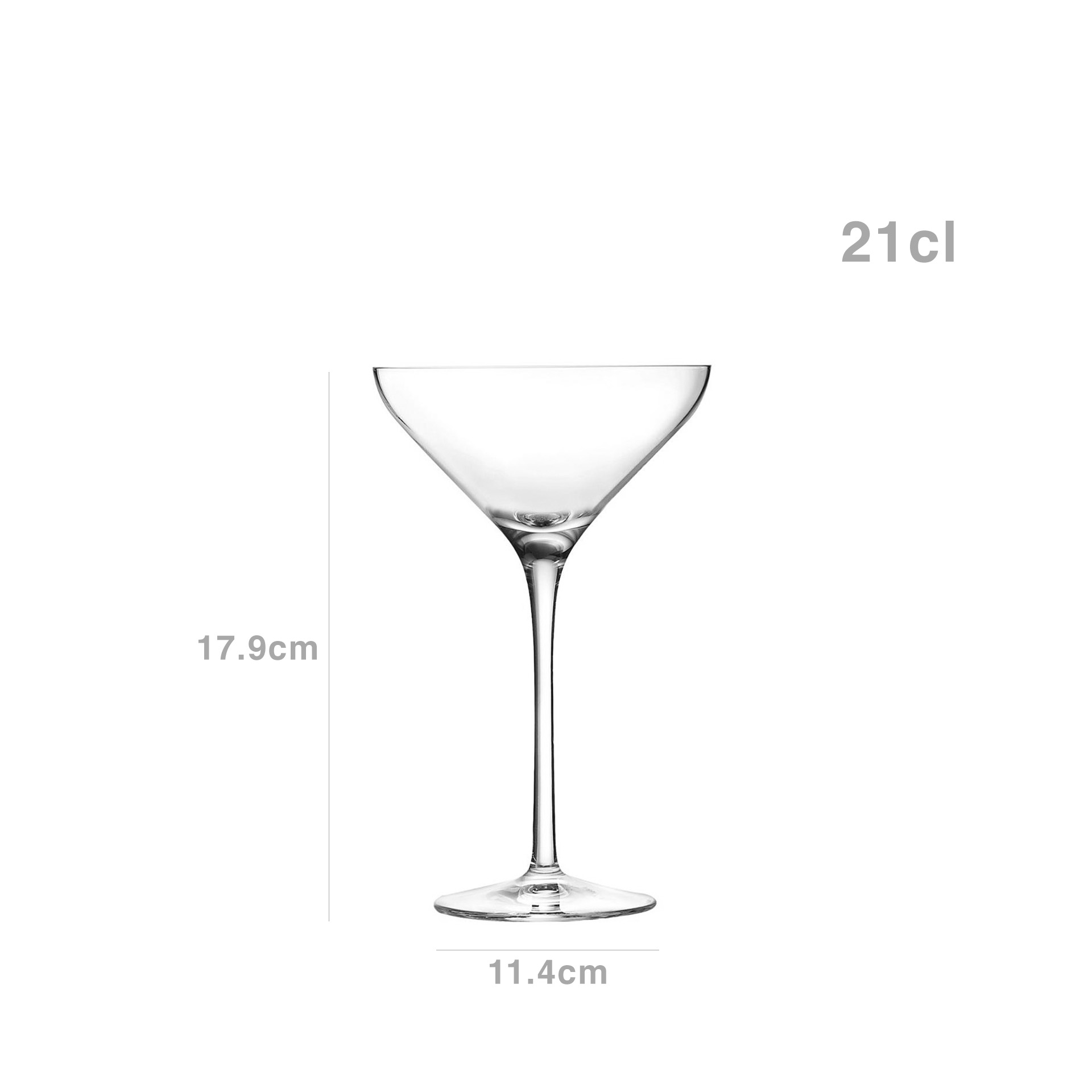 Copo com Pé C&S Champagne & Cocktail 21cl Pack 6