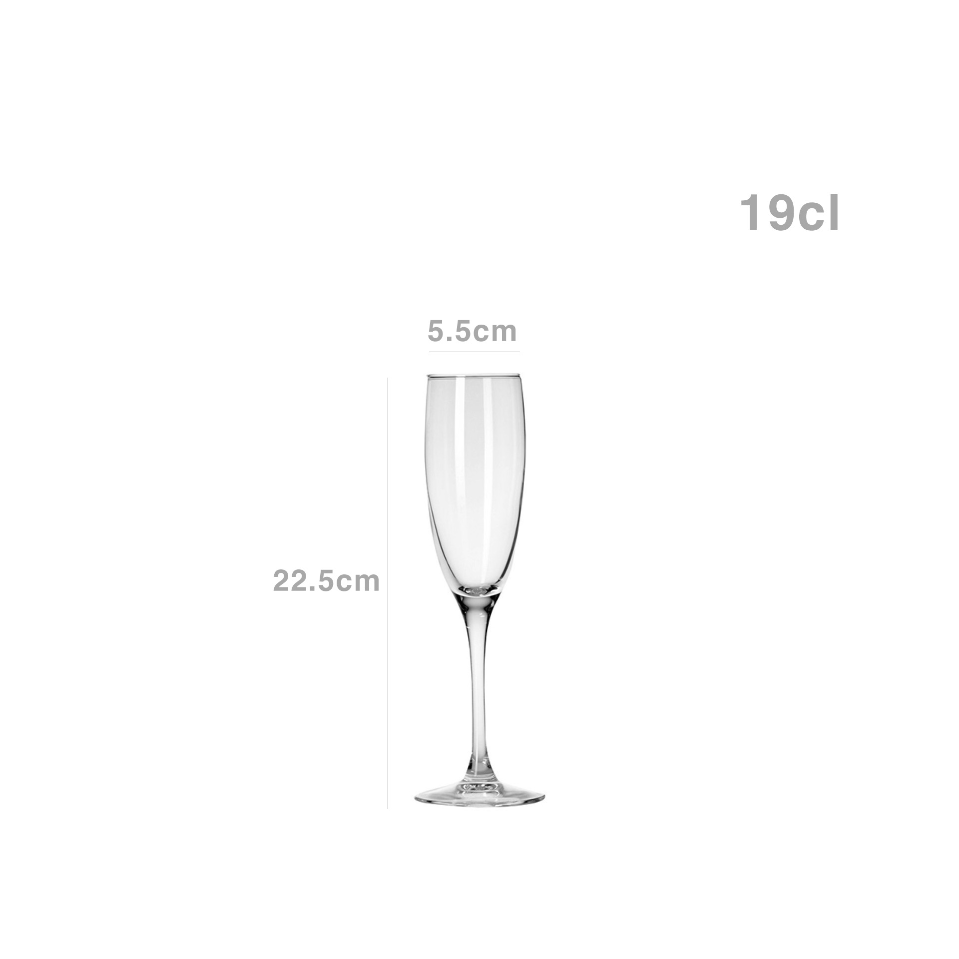 Copo Flute Vina 19cl Pack 6