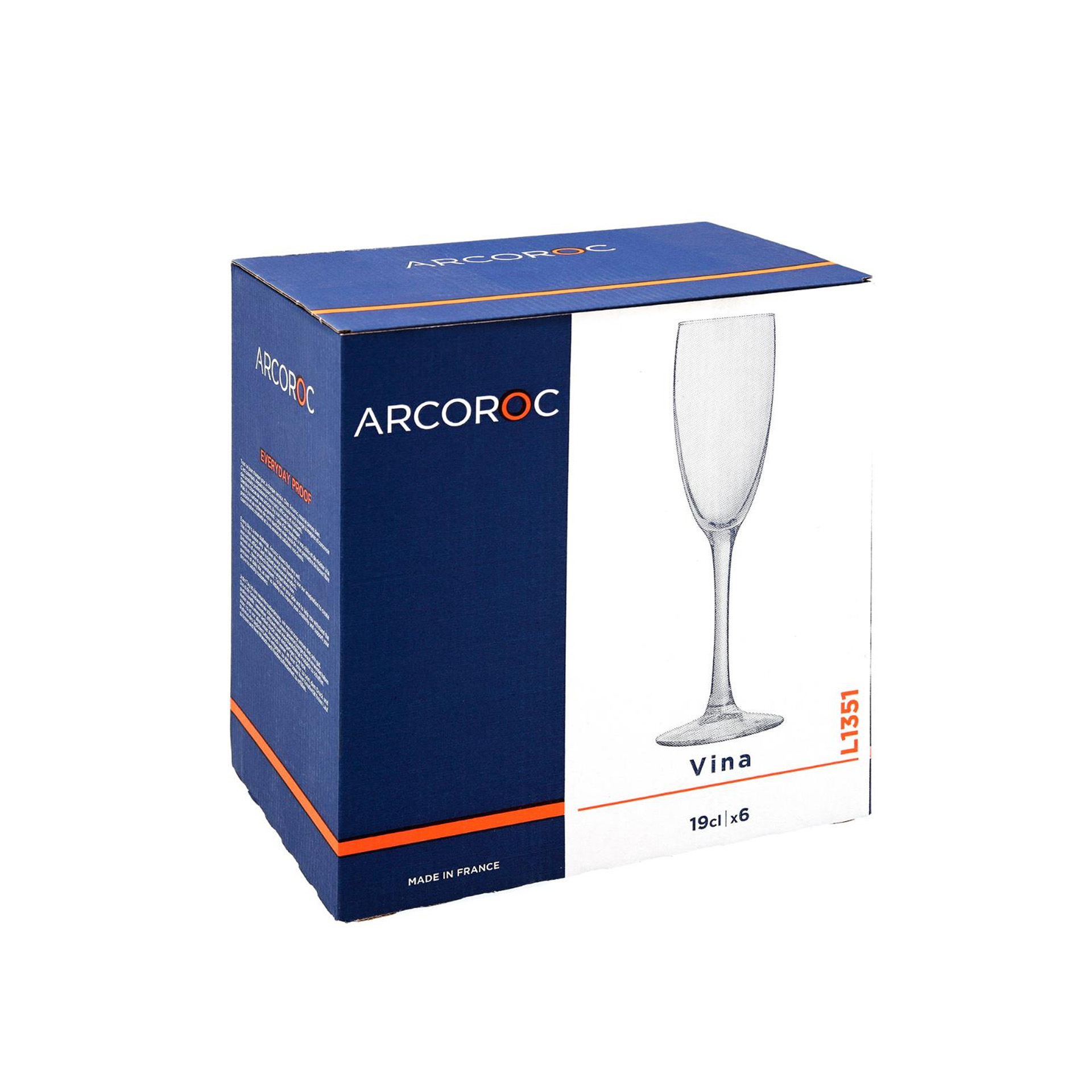 Copo Flute Vina 19cl Pack 6