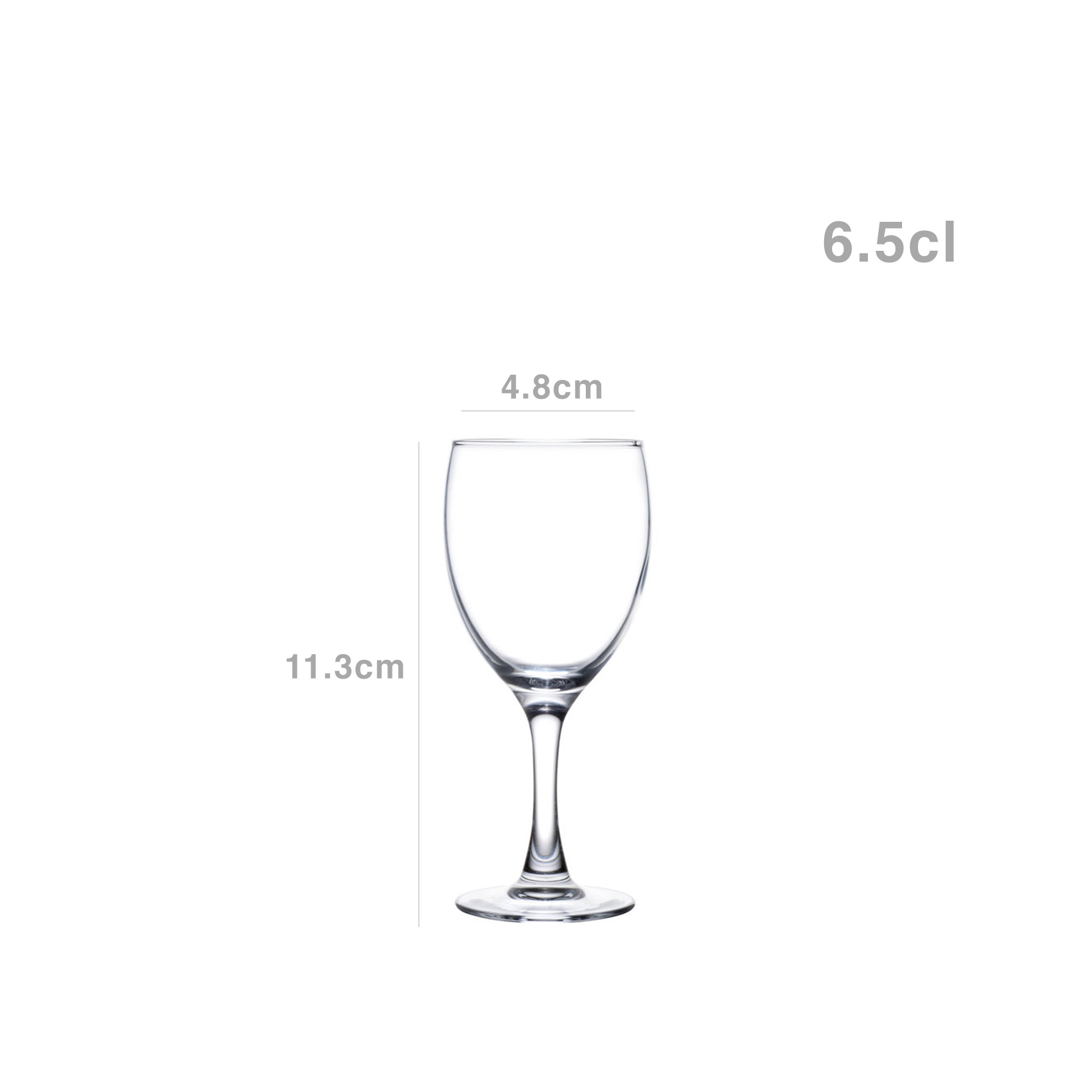 Copo com Pé Elegance 6.5cl Pack 12