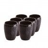 Copo Picotado sem P Preto 300ml 8X10cm Pack 6