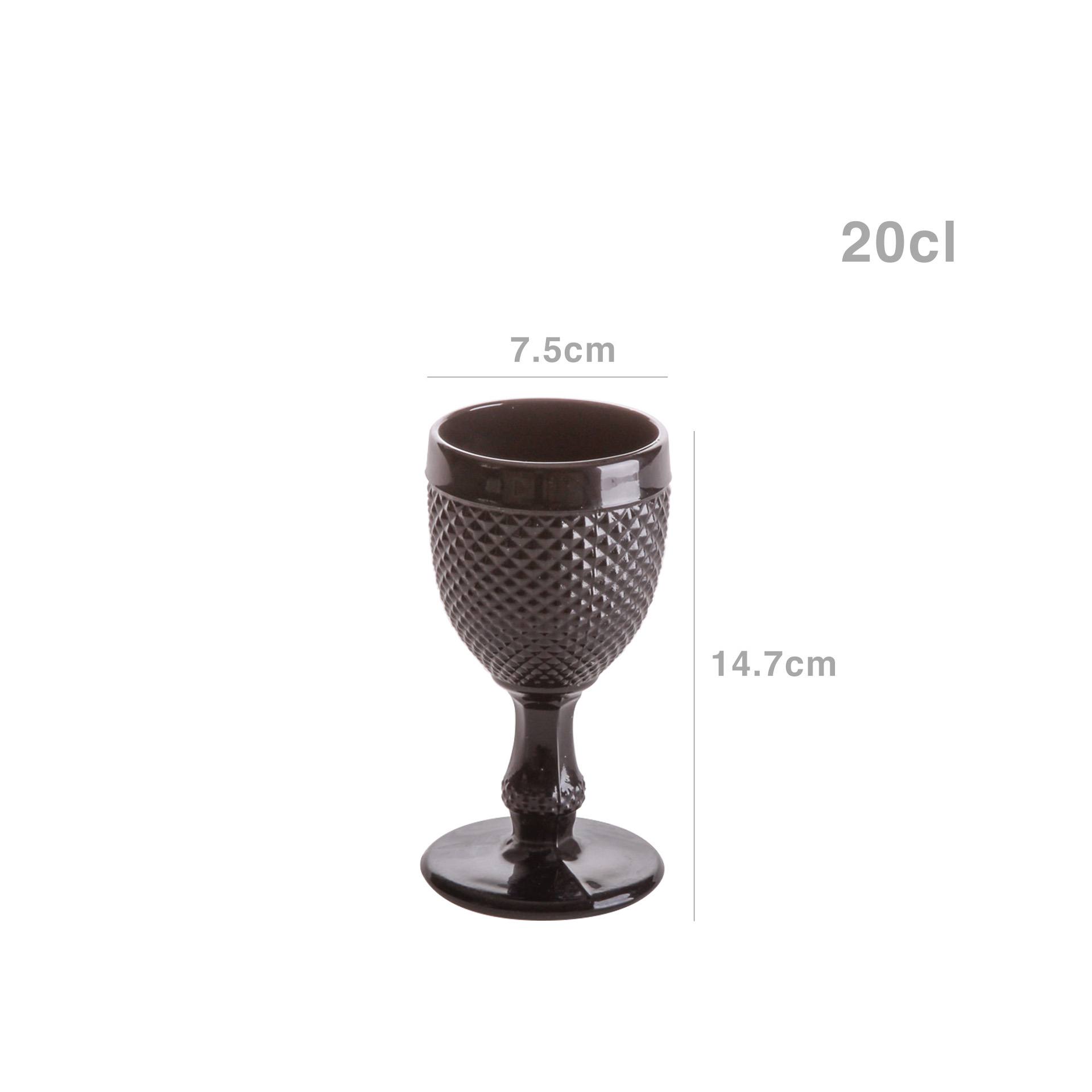 Copo Picotado com Pe Preto 200ml 7.5X15cm Pack 6