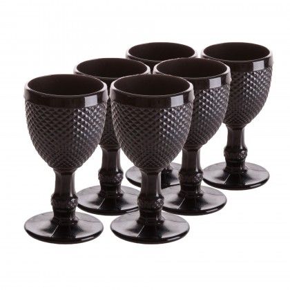 Copo Picotado com Pe Preto 200ml 7.5X15cm Pack 6