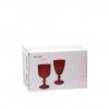 Copo com P My Glass Linhas Vermelho 23cl Pack 6