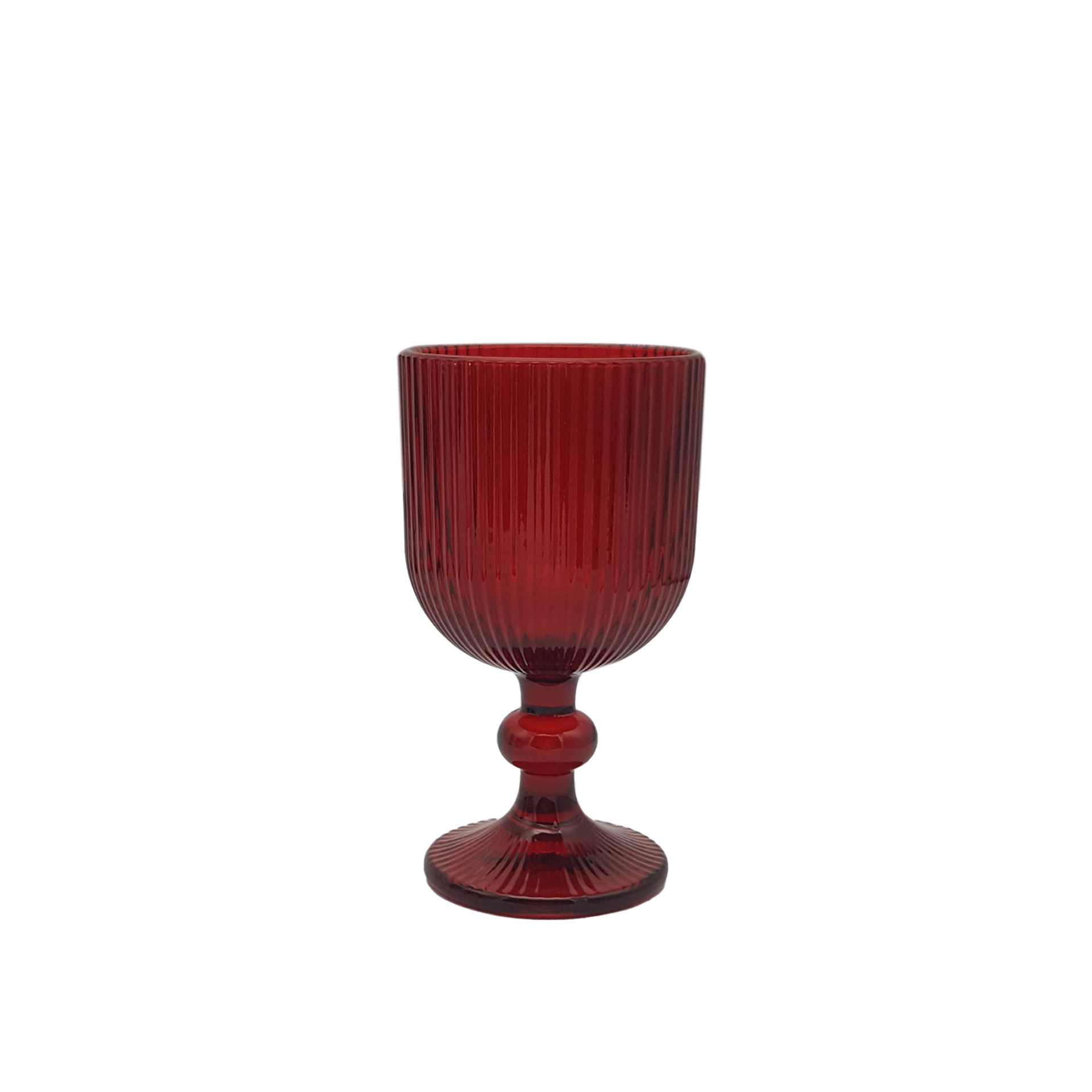 Copo com Pé My Glass Linhas Vermelho 30cl Pack 6