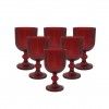 Copo com P My Glass Linhas Vermelho 30cl Pack 6