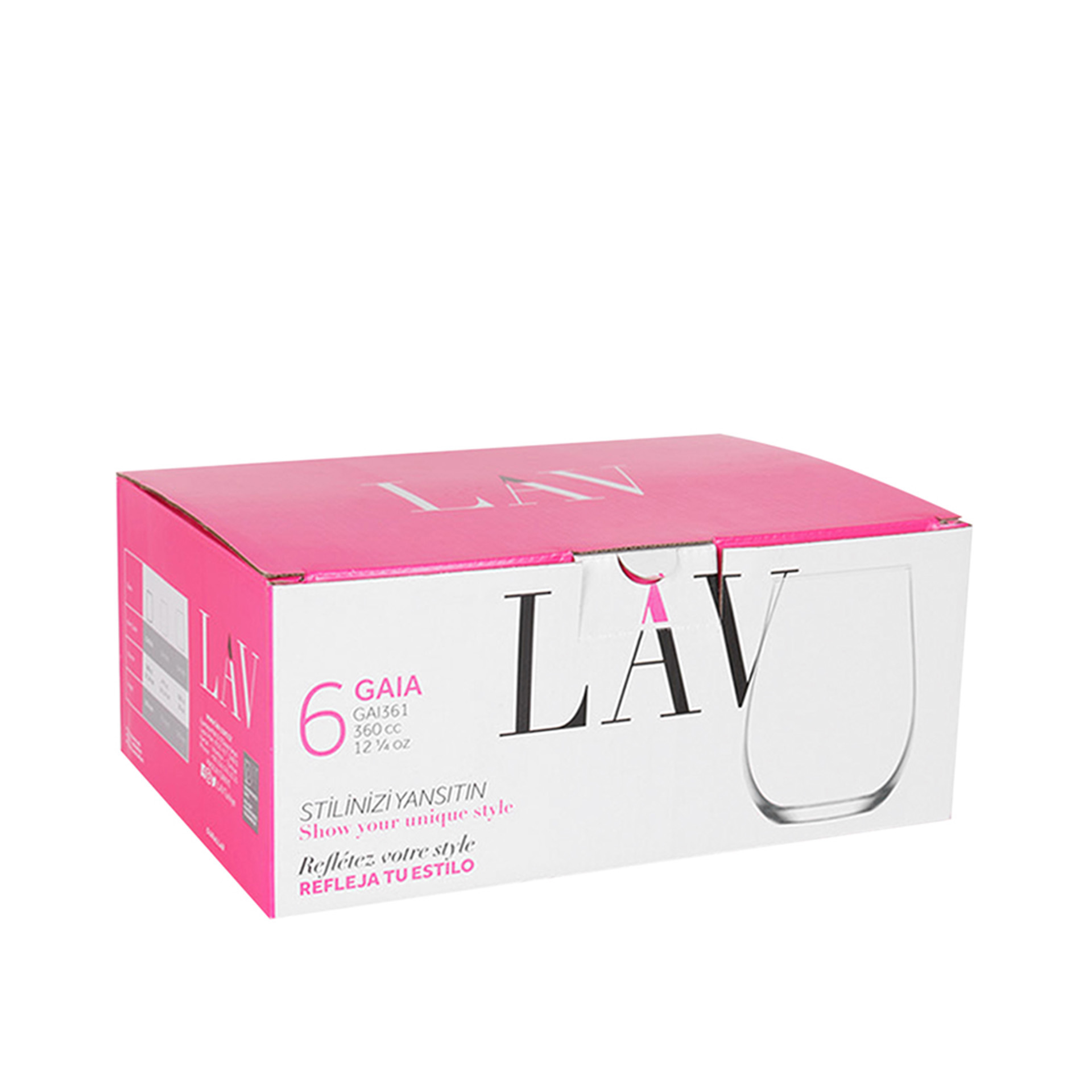 Copo sem Pé Gaia 36cl Pack 6