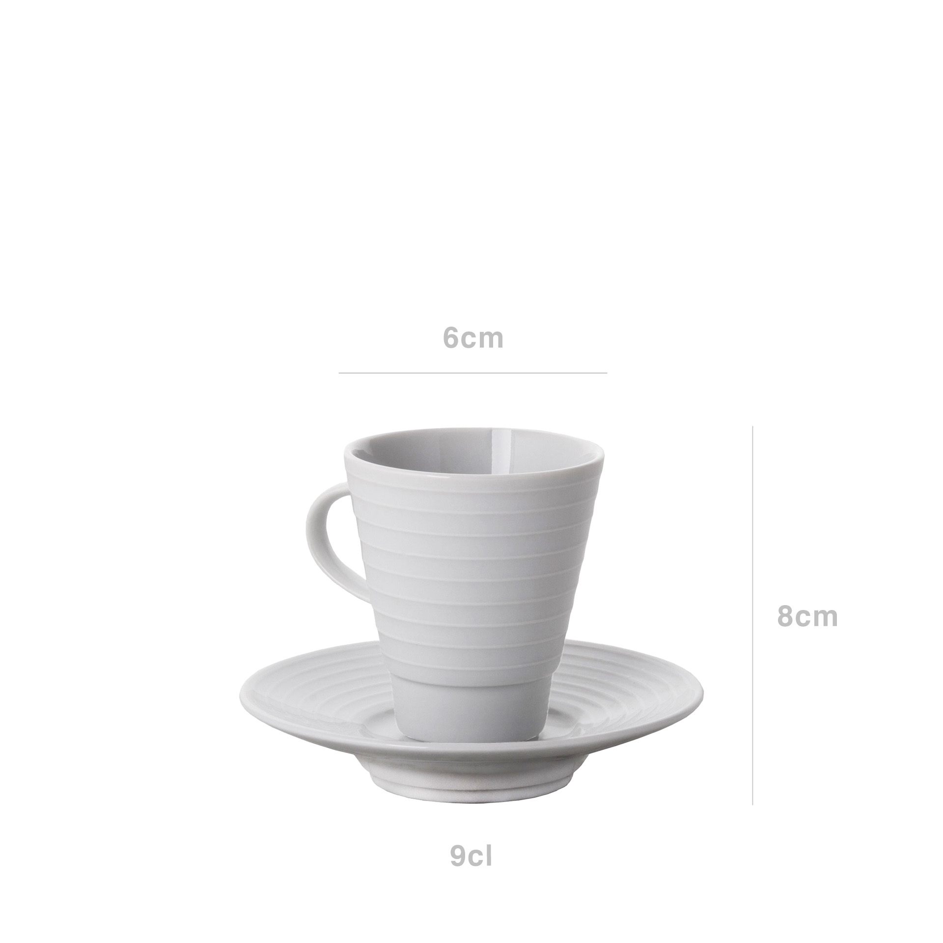 Chávena Café Suite com Prato 9cl 6X8cm