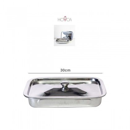 Assadeira Inox com Tampa 30cm