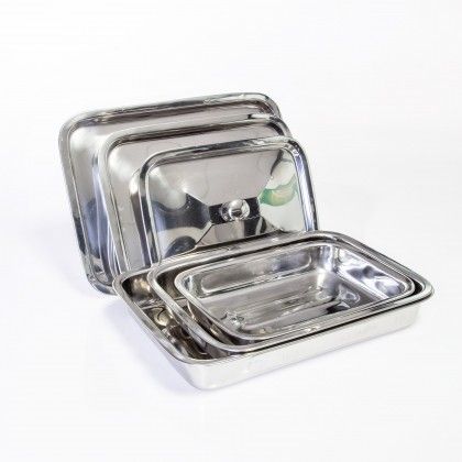 Assadeira Inox com Tampa 30cm