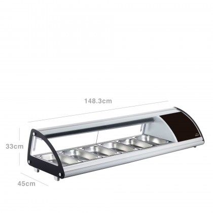 Vitrina Refrigerada Lacor 6XGn1/3 148.3X45X33cm