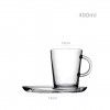 Caneca Vidro Tribeca com Prato 400ml 18X13cm Pack 2