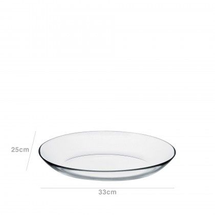 Travessa Vidro Invitation Oval 33X25cm