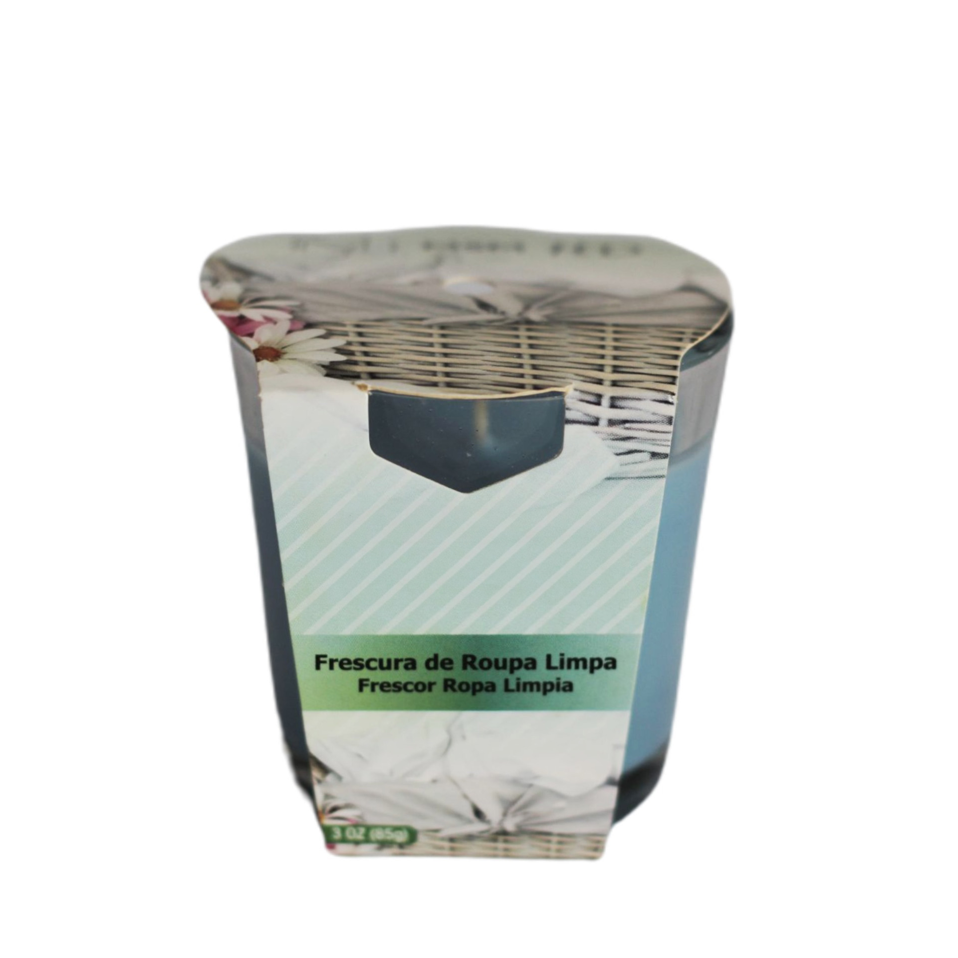 Vela Perfumada Copo Vidro Frescura Roupa Limpa 85gr 7X7cm