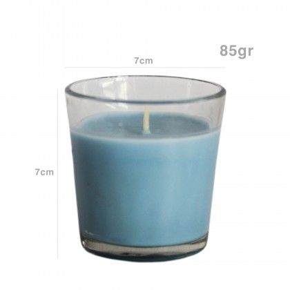 Vela Perfumada Copo Vidro Frescura Roupa Limpa 85gr 7X7cm
