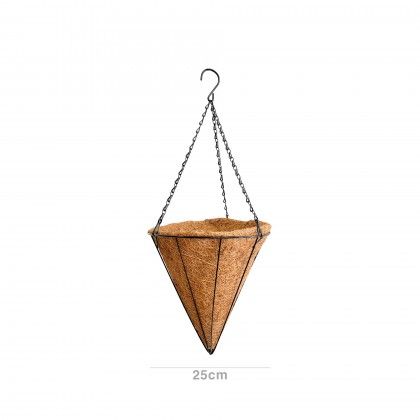 Floreira Fibra Coco Cnica com Suporte 25cm