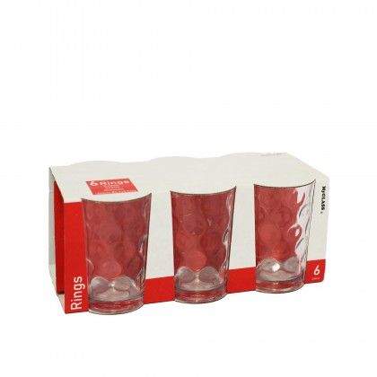 Copo Vidro Rings sem P 200ml Pack 6