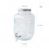 Frasco Dispensador com Torneira 5000ml 16.5X16.5X27.5cm
