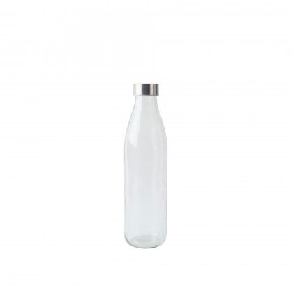 Garrafa Vidro Tampa Metal Redonda 800ml 7.2X28cm