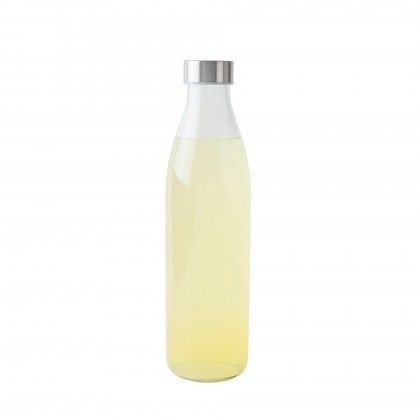 Garrafa Vidro Tampa Metal Redonda 800ml 7.2X28cm