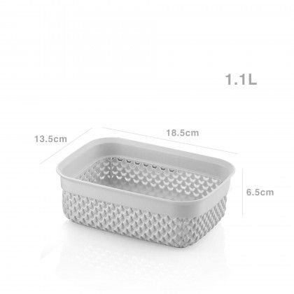 Cesto Multiusos Plstico 1100ml 18.5X13.5X6.5cm