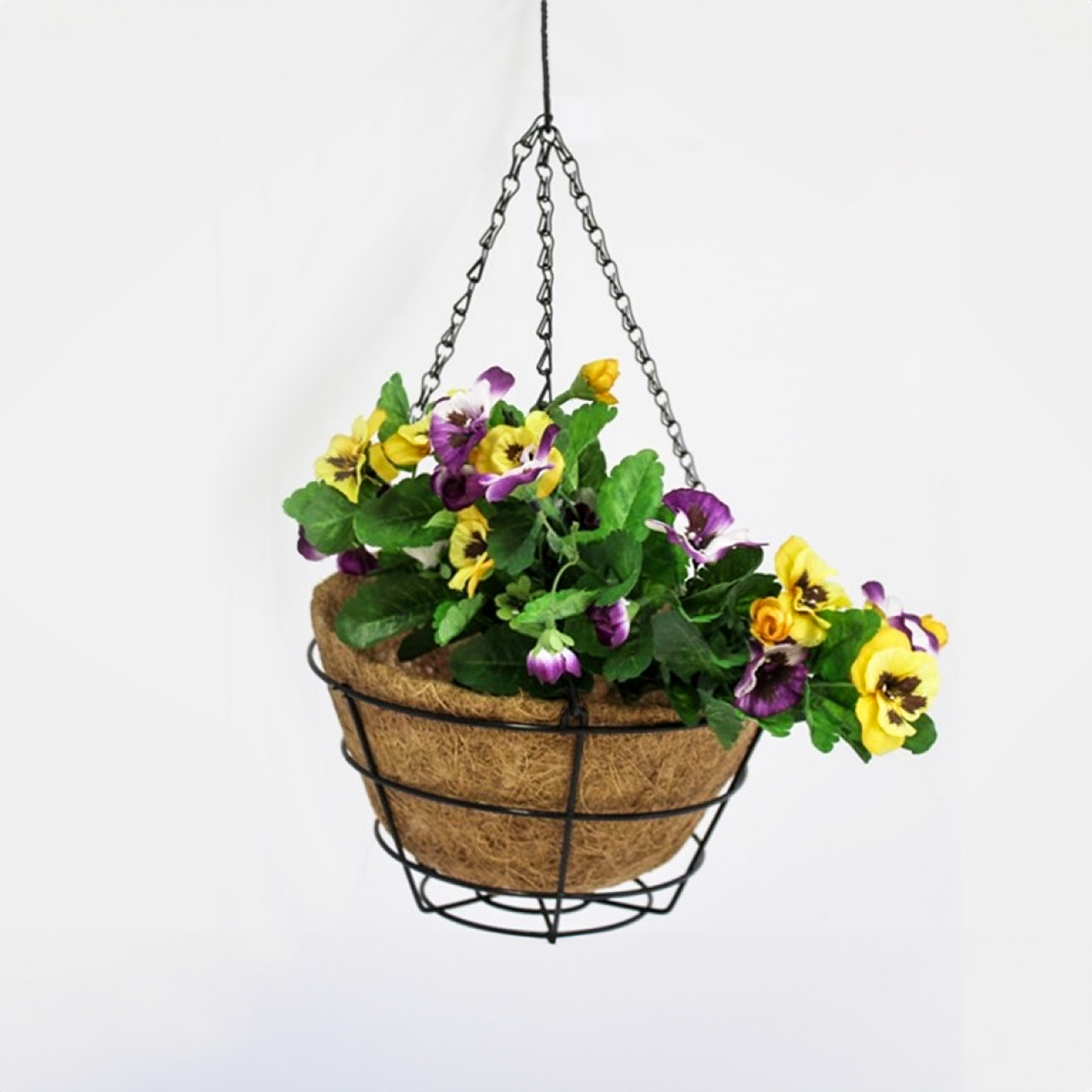 Floreira Fibra Coco com Suporte 30X14cm