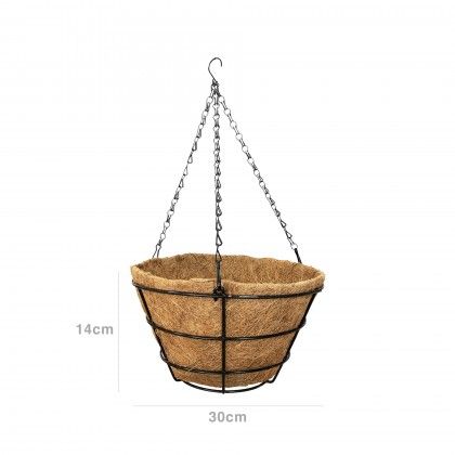 Floreira Fibra Coco com Suporte 30X14cm