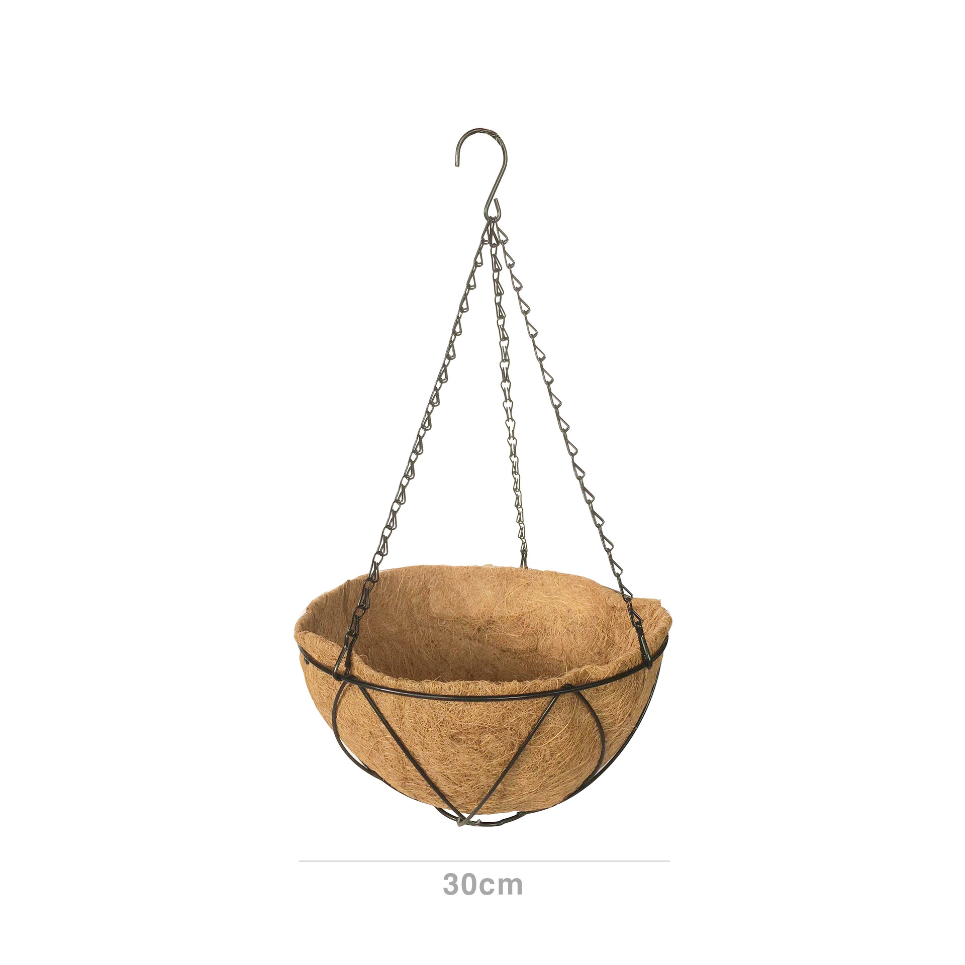 Floreira Fibra Coco com Suporte 30cm