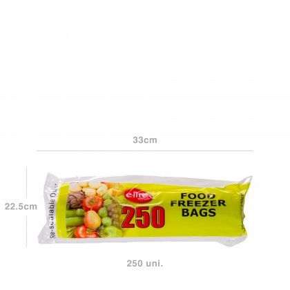 Saco Congelação Plástico 22.5X33cm Pack 250 Saco Congelação Plástico 22.5X33cm Pack 250