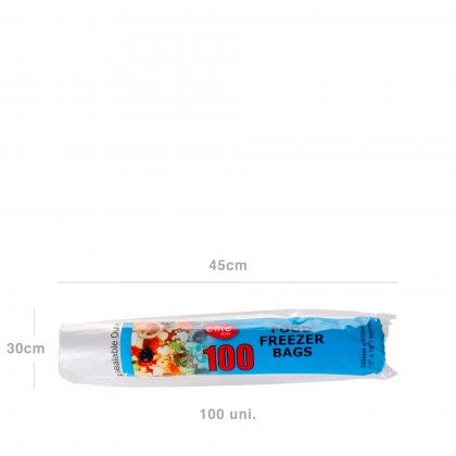 Saco Congelação Plástico 30X45cm Pack 100 Saco Congelação Plástico 30X45cm Pack 100
