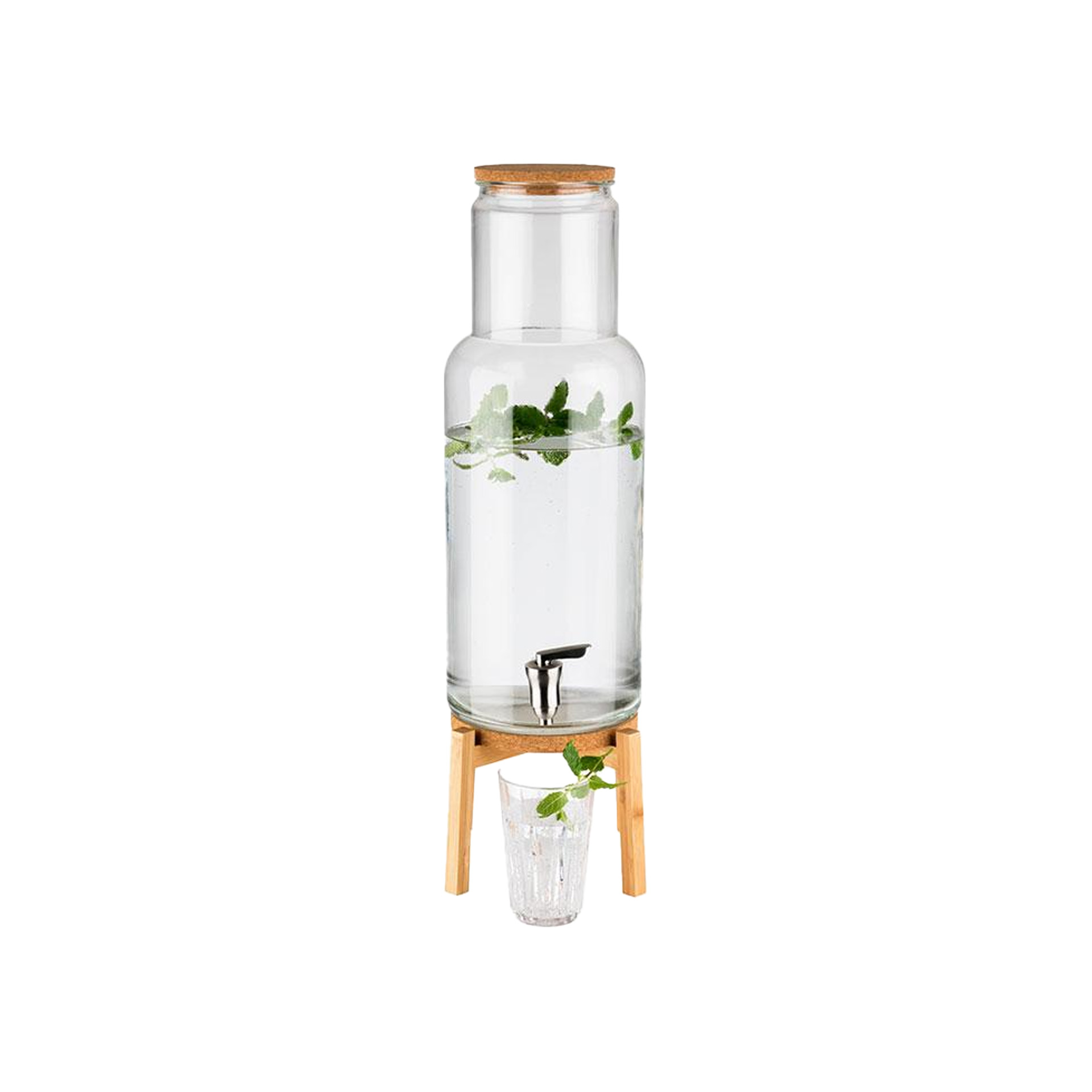 Dispensador Bebidas Vidro Nordic Wood 7500ml 23X23X60.5cm