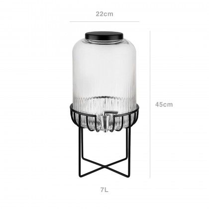 Dispensador Bebidas Vidro Urban Redondo 7000ml 22X45cm