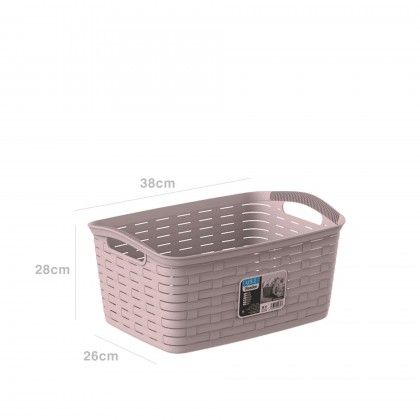 Cesto Multiusos Bamboo Pastel 35L 28X38X26cm Cesto Multiusos Bamboo Pastel 35L 28X38X26cm