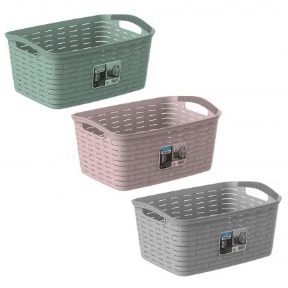 Cesto Multiusos Bamboo Pastel 35L 28X38X26cm Cesto Multiusos Bamboo Pastel 35L 28X38X26cm