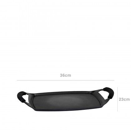 Placa Grill Antiaderente Diet Cook Black 36X23X1.5cm