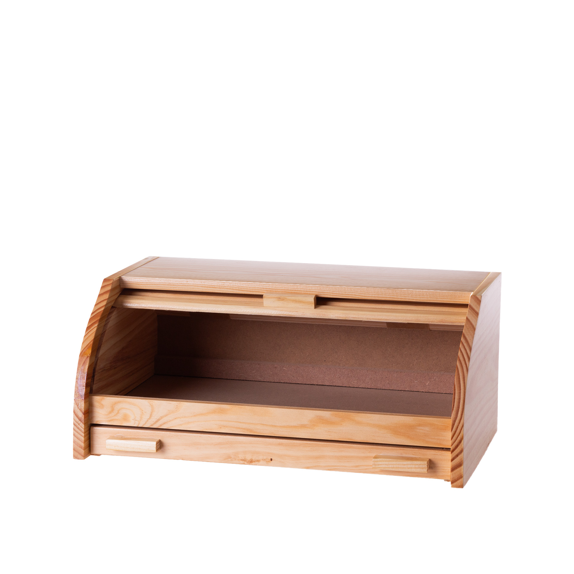 Caixa Pão Gaveta Madeira Verniz 42X27X20cm