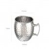 Caneca Cerveja Inox Martelado Redondo 550ml 9.5X10cm