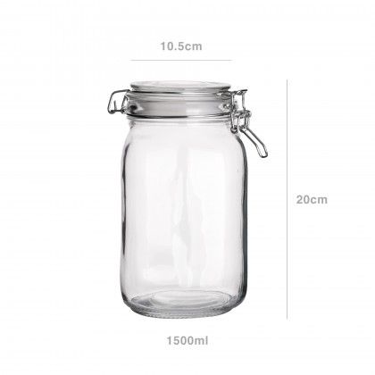 Frasco Hermtico Canes Tampa com Fecho Metlico 1500ml