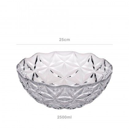 Saladeira Vidro Estrella 2500ml 25cm