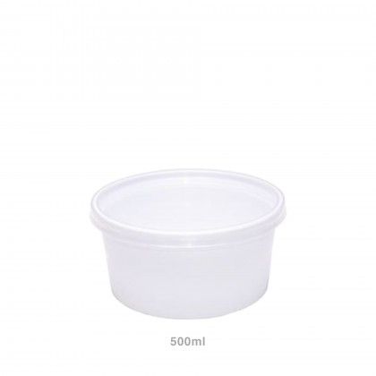 Recipiente para Sopa com Tampa 500ml Pack 50