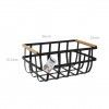 Cesto Metal Multiusos Preto 36X22X15.5cm