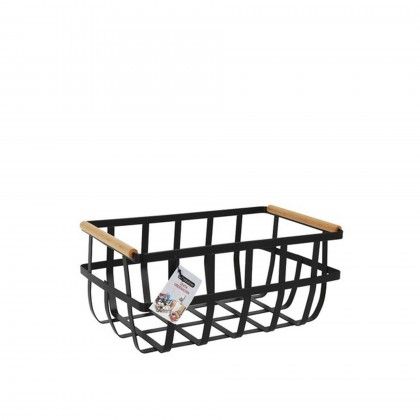 Cesto Metal Multiusos Preto 36X22X15.5cm