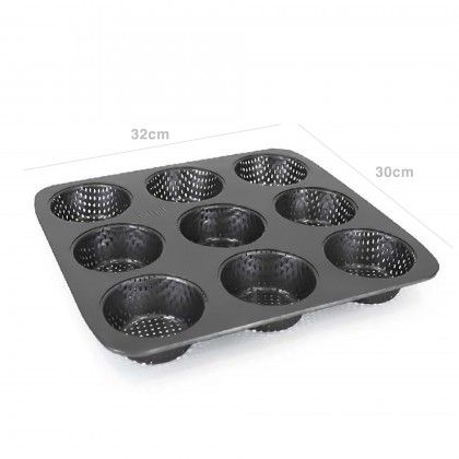 Forma Perfurada Muffins 9 Unidades 32X30cm Forma Perfurada Muffins 9 Unidades 32X30cm