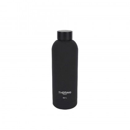 Garrafa Termica Soft Touch Preto 500ml 7.4X22.8cm