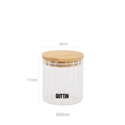 Frasco Hermtico Quttin Tampa Bambu 500ml 9X11cm