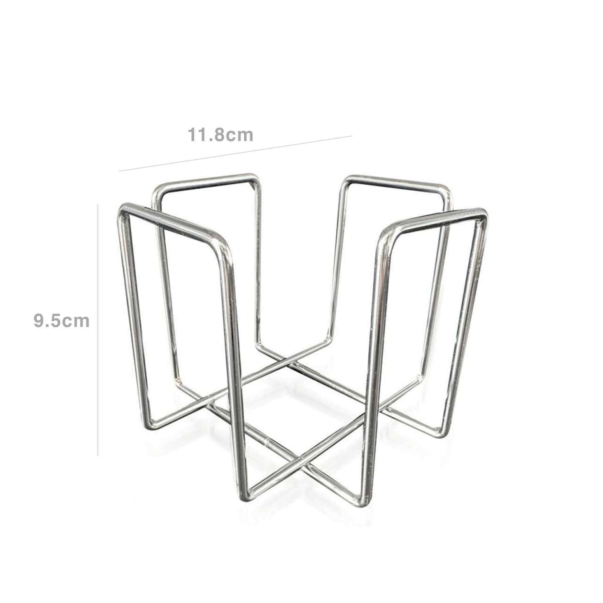 Suporte Guardanapos Metal Prateado 11.8X11.8X9.5cm